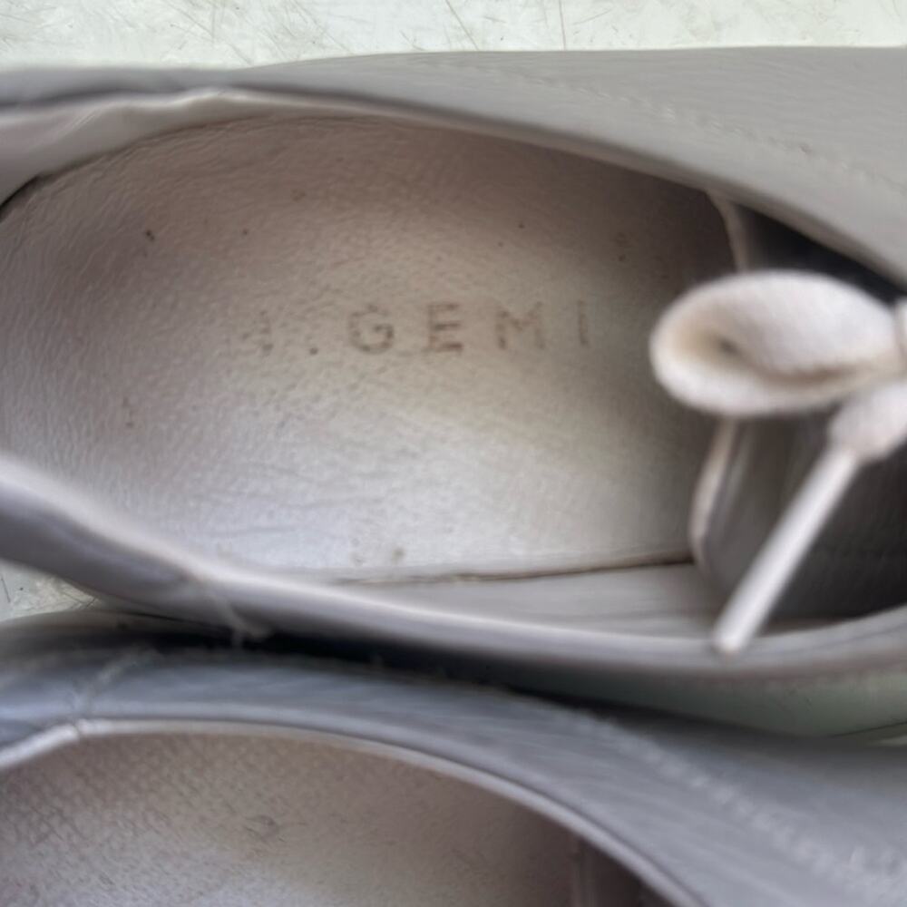 M. Gemi The Palestra Gray Leather Sneakers Shoes Eu 38.5/ US 8 - Picture 7 of 7